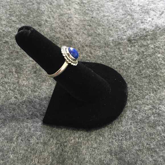 Lapis size 7 sterling ring - Picture 3 of 3